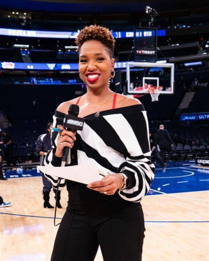 Monica McNutt (pictured) works as a basketball analyst for ESPN