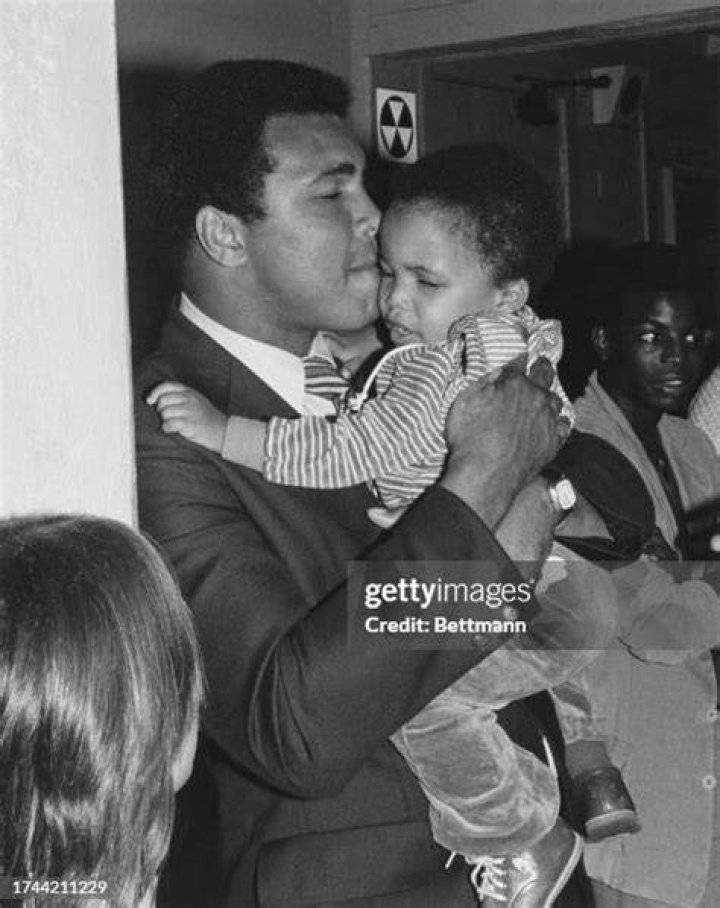 Muhammad Ali Junior, with his dad, Tyson and some friends