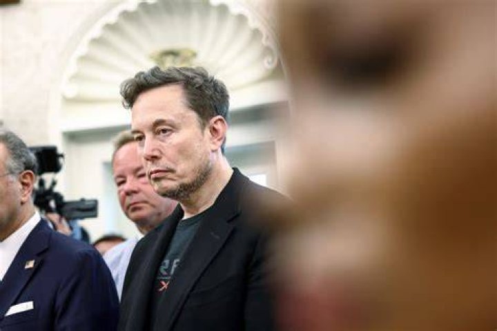 Musk as he left a hotel in Miami