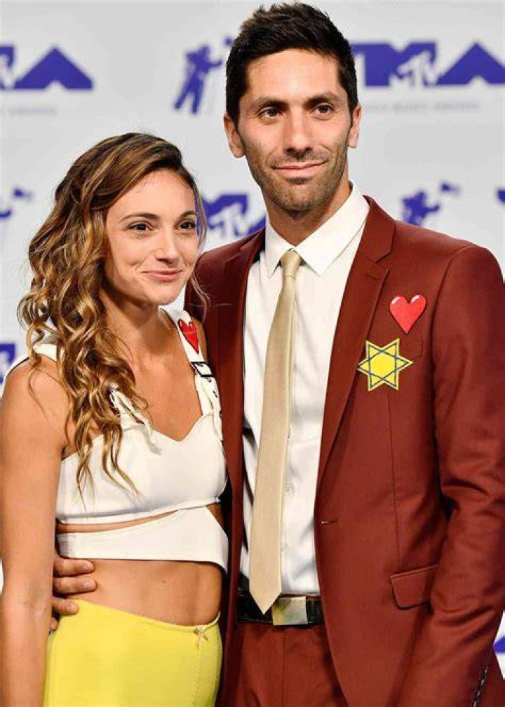 Nev Schulman and Laura Perlongo attend the Big Time Adolescence premiere in New York City on March 5, 2020
