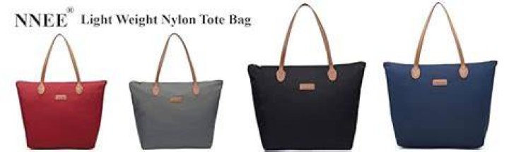 NNEE Water Resistant Light Weight Nylon Tote Bag