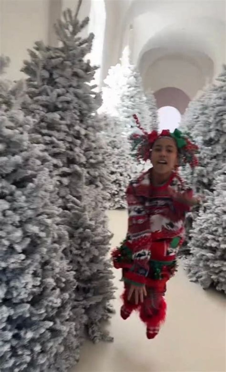 North almost knocked down Kim's decorations during her dance