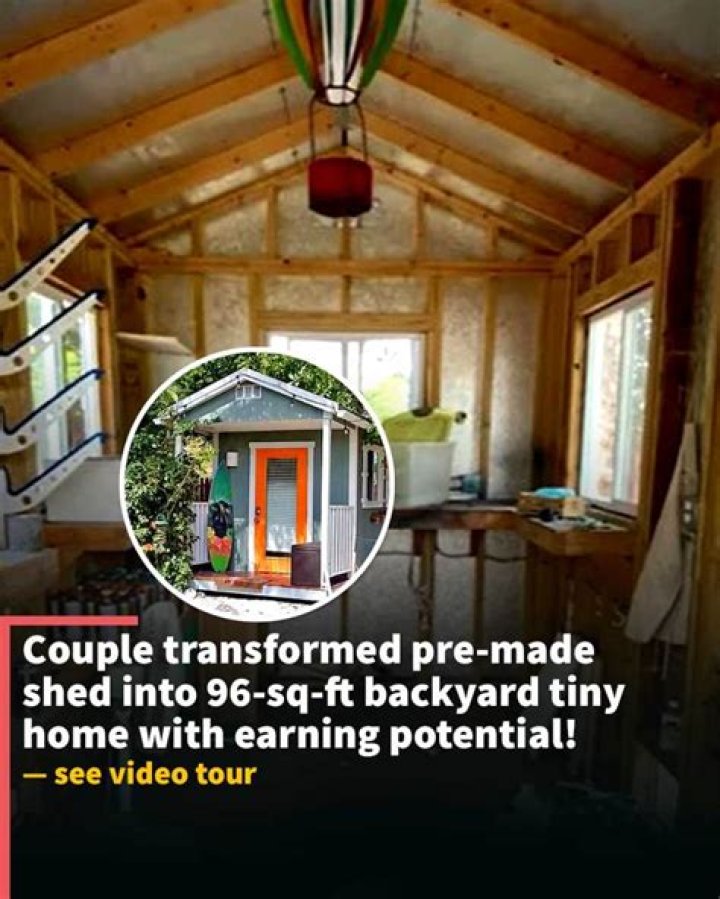 One couple transformed their shed into a beautiful two-storey playhouse