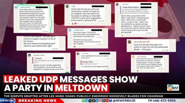 One of the leaked messages