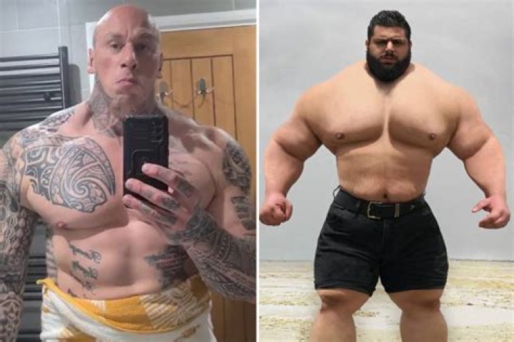 Opponent Sajad Gharibi has also showed off his huge physique