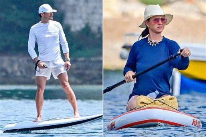 Orlando Bloom Katy Perry paddleboarding
