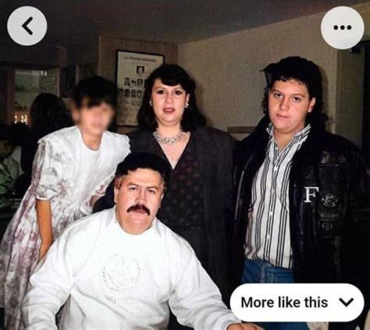 Pablo with his family, in one of the last pictures before his 1993 death