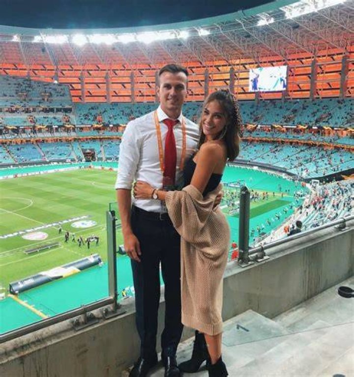 Paige Almendariz, right, is dating Arsenal defender Rob Holding
