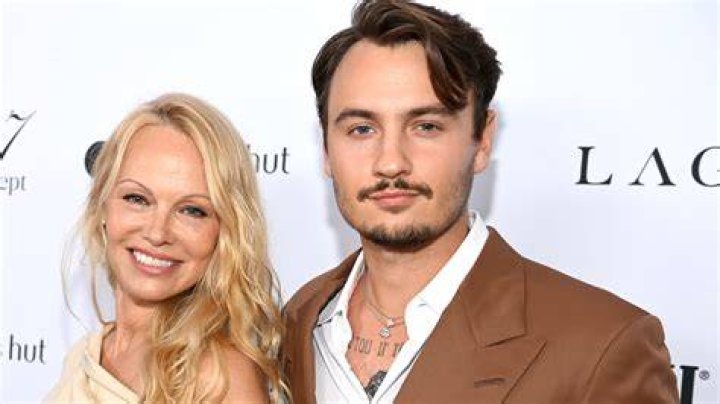 Pamela Anderson and son Brandon arrive to Sea Shepherd's 40th Anniversary Gala for the Oceans at Montage Beverly Hills in Beverly Hills, California.