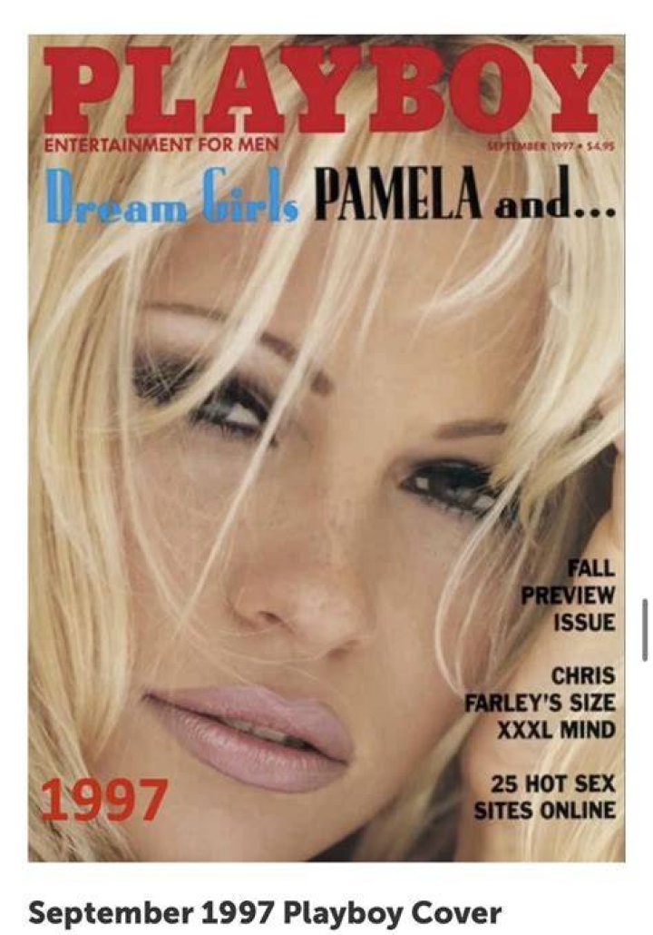  Pamela Anderson appeared in Playboy several times, including this cover from February 2016