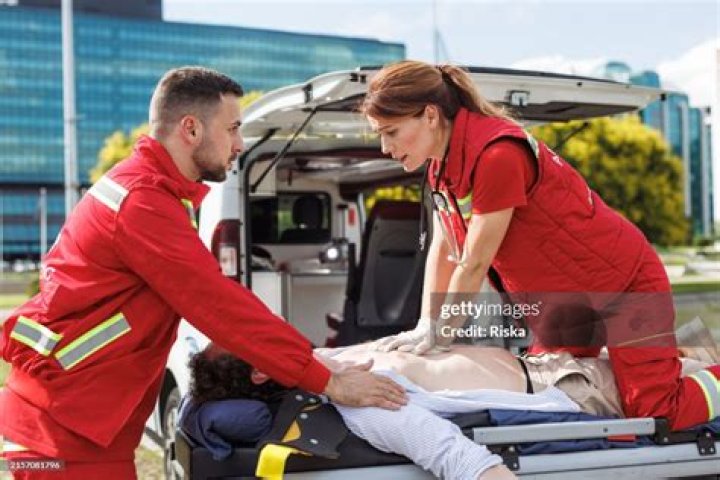 Paramedics at the scene of the bloody attack in the Ukraine