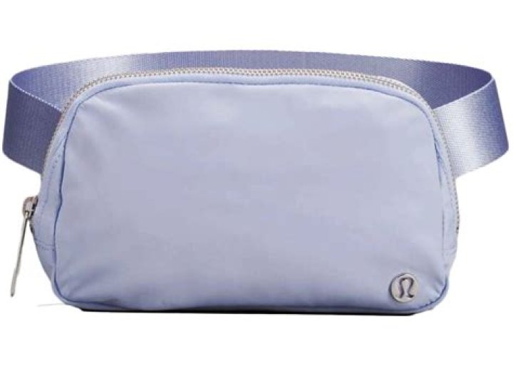 pastel blue belt bag