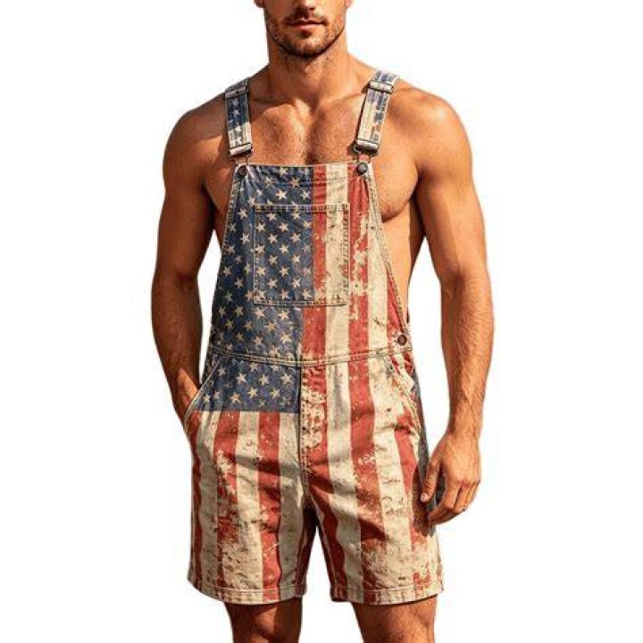 patriotic overalls
