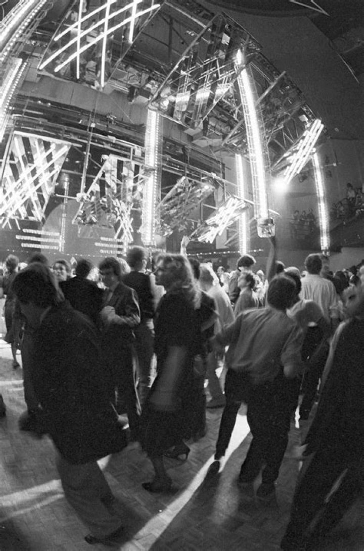 Patrons of the Studio 54 on the dance floor.