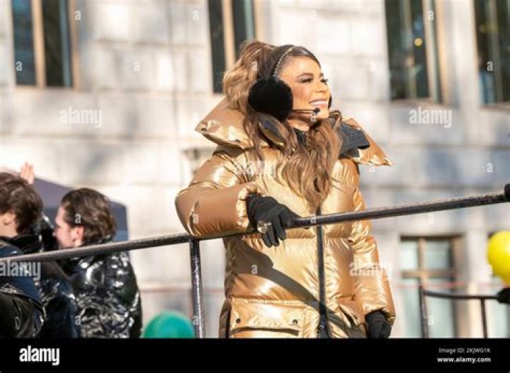 Paula Abdul rides on the Los Angeles Lakers float at the 127th Tournament of Roses Parade