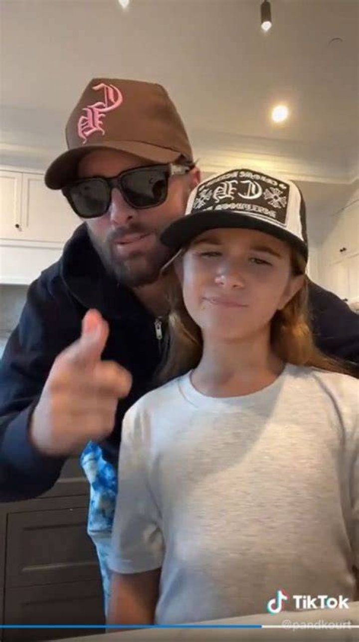Penelope pictured with her father, Scott Disick, on TikTok