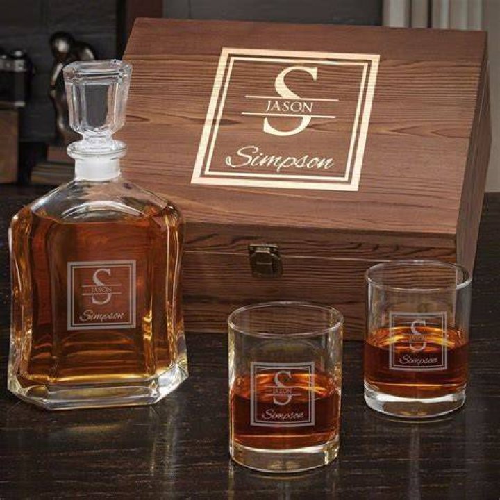 Personalized Decanter Set | Gifts for Men with February Birthdays