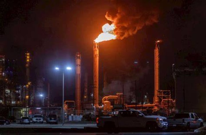 Photos show massive flames at a Omaha, Nebraska chemical company