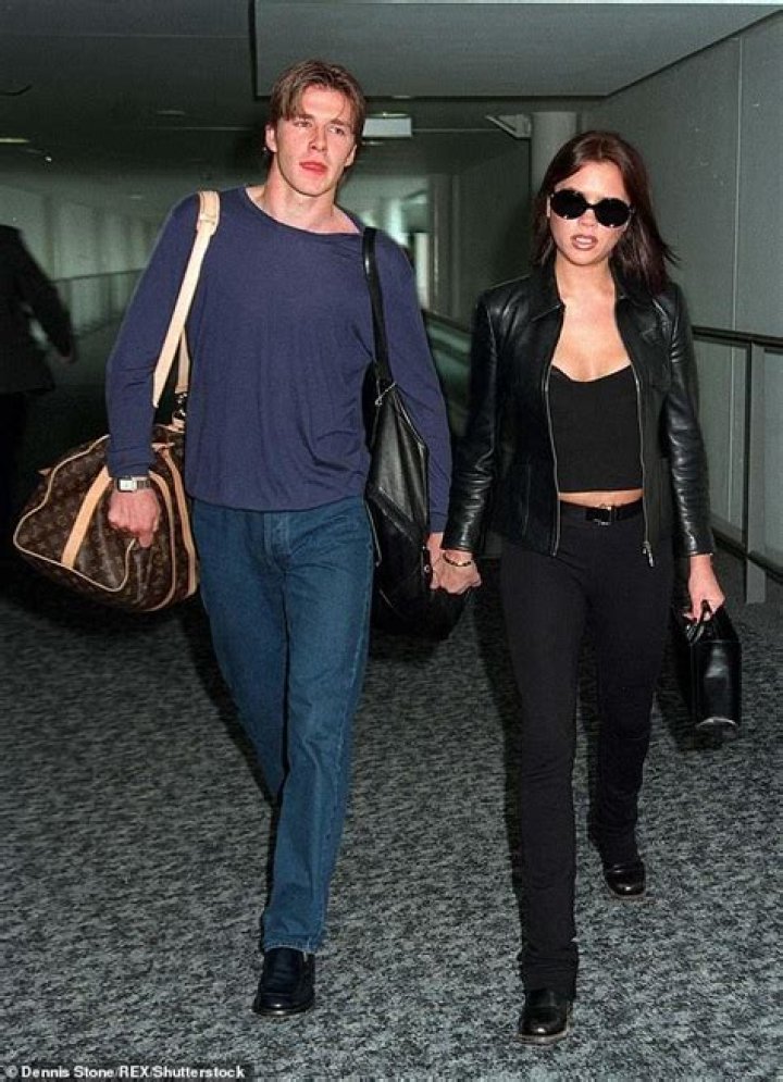 Pictured in 1997, Victoria Beckham is thought to have got a boob job in 1999