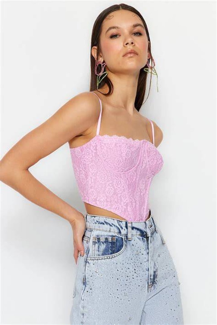 pink bustier
