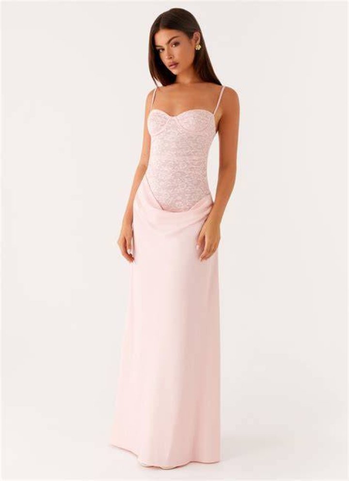pink maxi dress