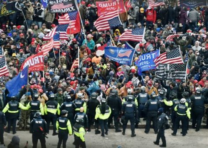Police and Trump supporters clashed last week