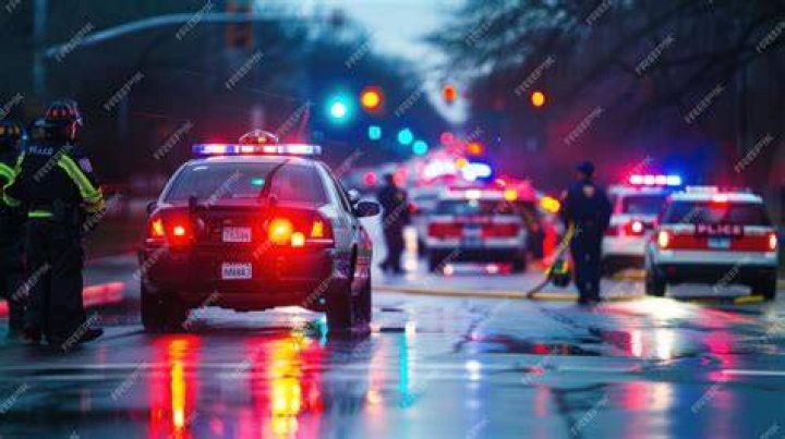 Police respond to a scene after a nude woman was struck and killed by a driver early Sunday morning