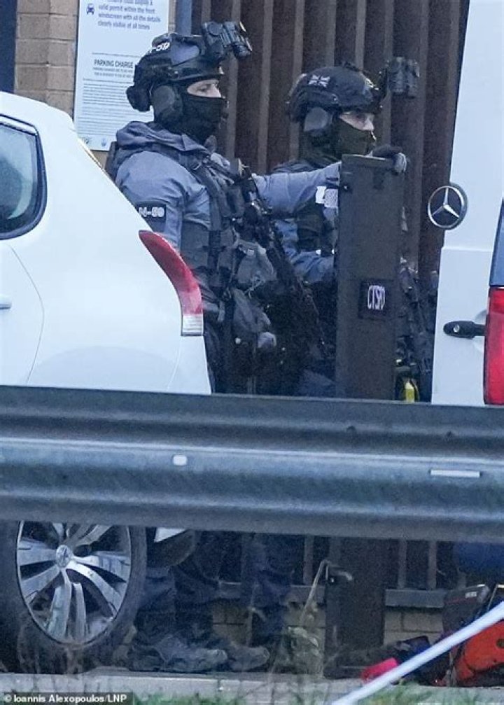 Police were seen at the demonstration in London
