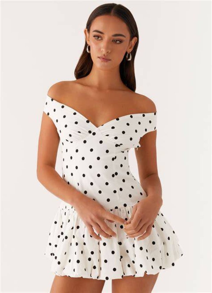 polka dot mini dress