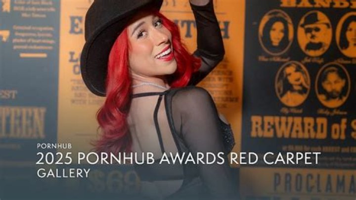  Pornhub star Reid posed in the gown before watching Paul's victory over AnEsonGib