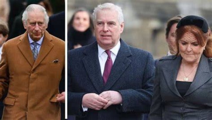 Prince Andrew and Fergie leave Windsor en route to see the Queen