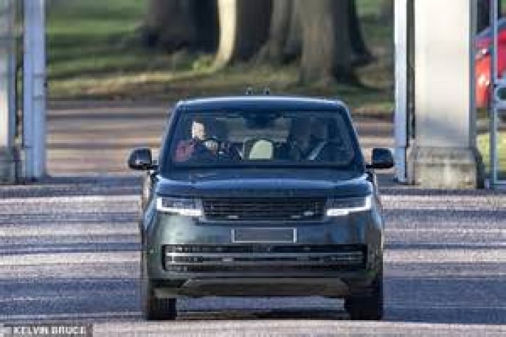 Prince Andrew pictured driving through Windsor in his new Range Rover