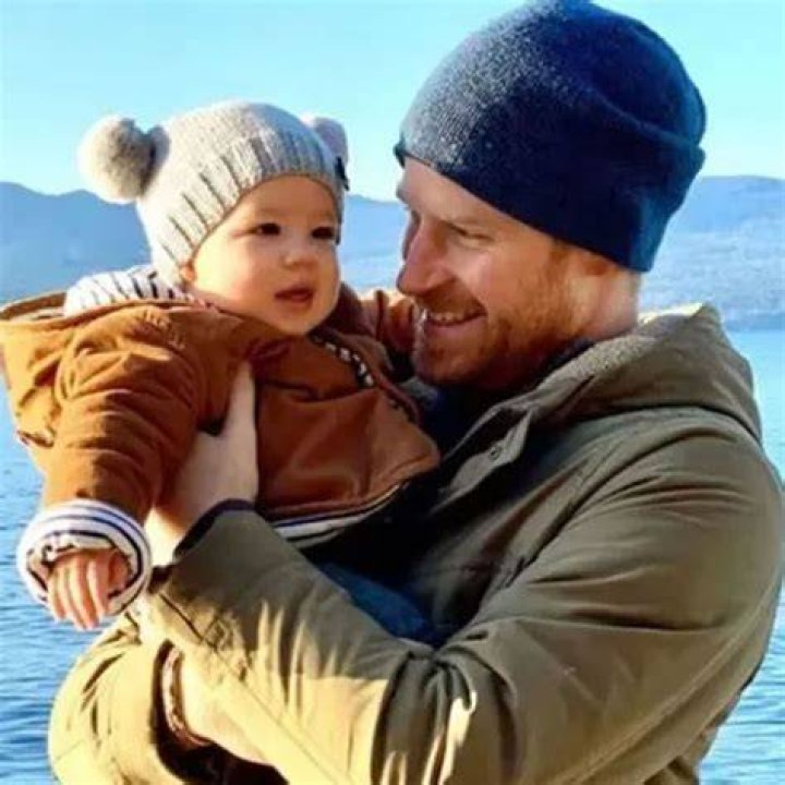 Prince Harry and Archie larking about on swings together