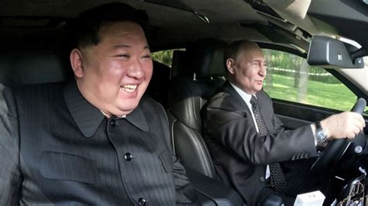 Putin sent Kim the Aurus Senat limousine (pictured) after he was seen admiring the tyrant's model when he visited Russia
