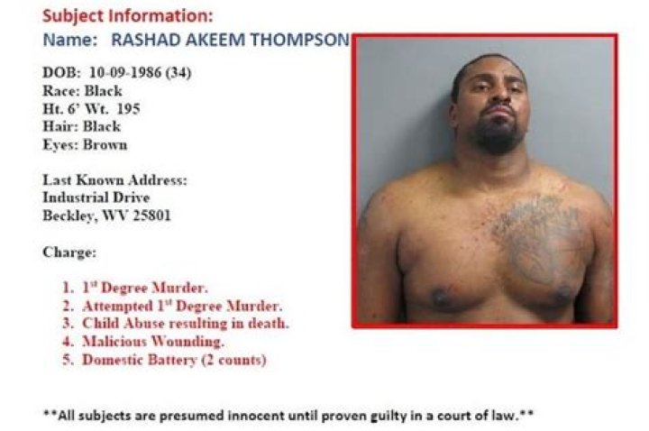 Rashad Akeem Thompson has been charged with first-degree murder and a number of other charges