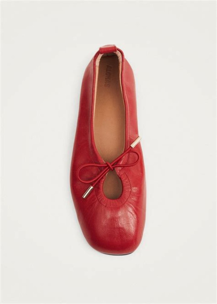 red ballet flat