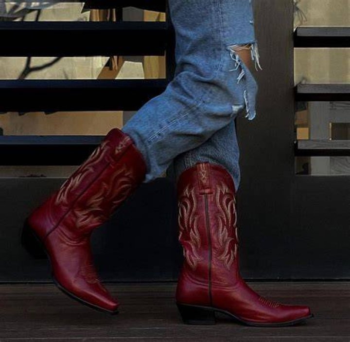 red cowboy boots