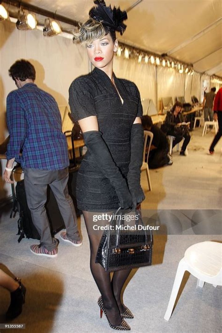 Rihanna attends the Dior Womenswear Fall/Winter 2022/2023 show as part of Paris Fashion Week on March 01, 2022, in Paris, France