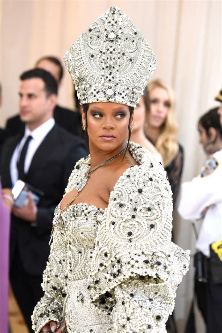 Rihanna wore an over-the-top floral design for the Met Gala