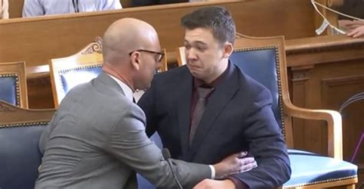 Rittenhouse hugged his lawyer after the verdict was announced