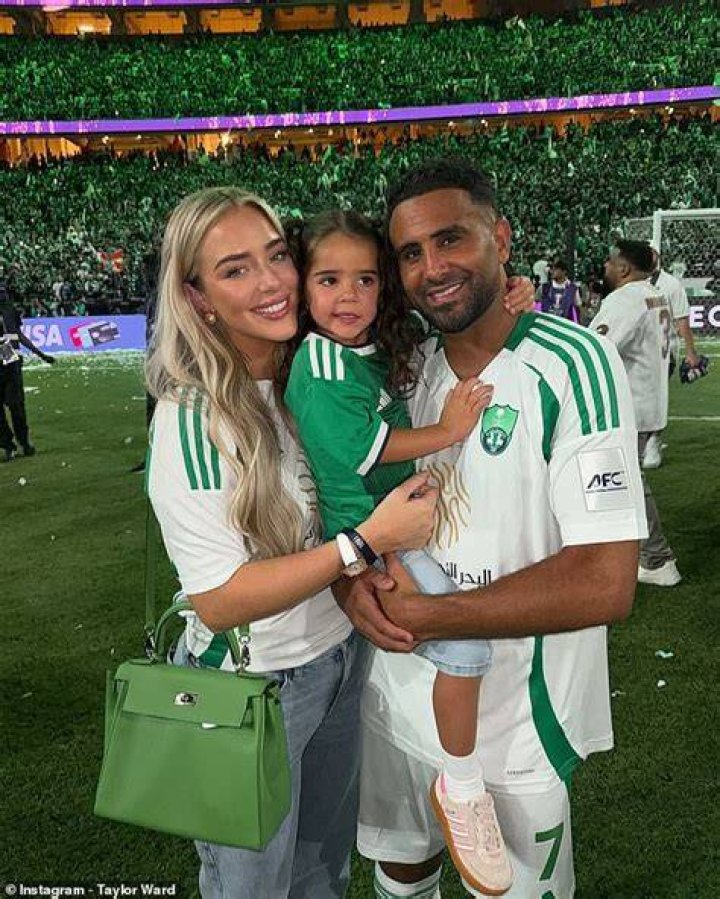 Riyad and fianc&eacute;e Taylor with a &pound;400,000 ring