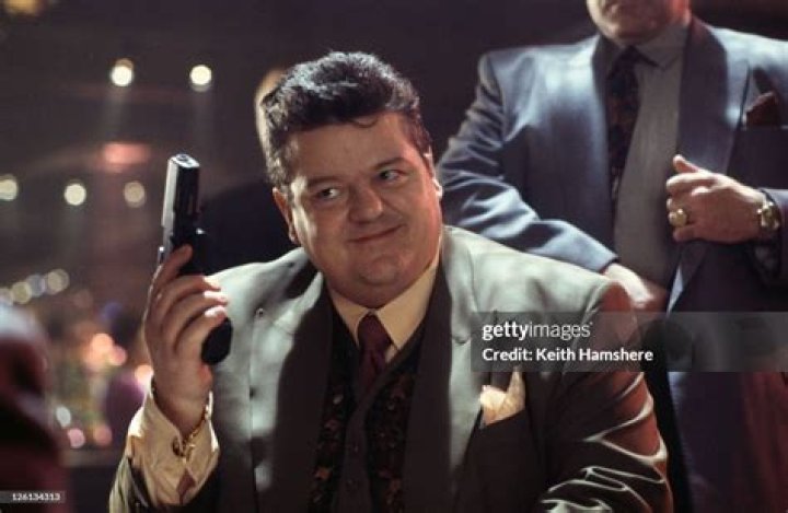 Robbie Coltrane as Valentin Dmitrovich Zukovsky with Pierce Brosnan in James Bond film The World Is Not Enough