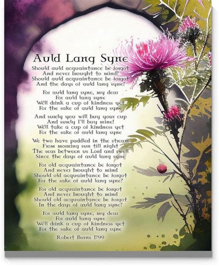  Robert Burns wrote Auld Lang Syne, which is sung on New Year's Eve