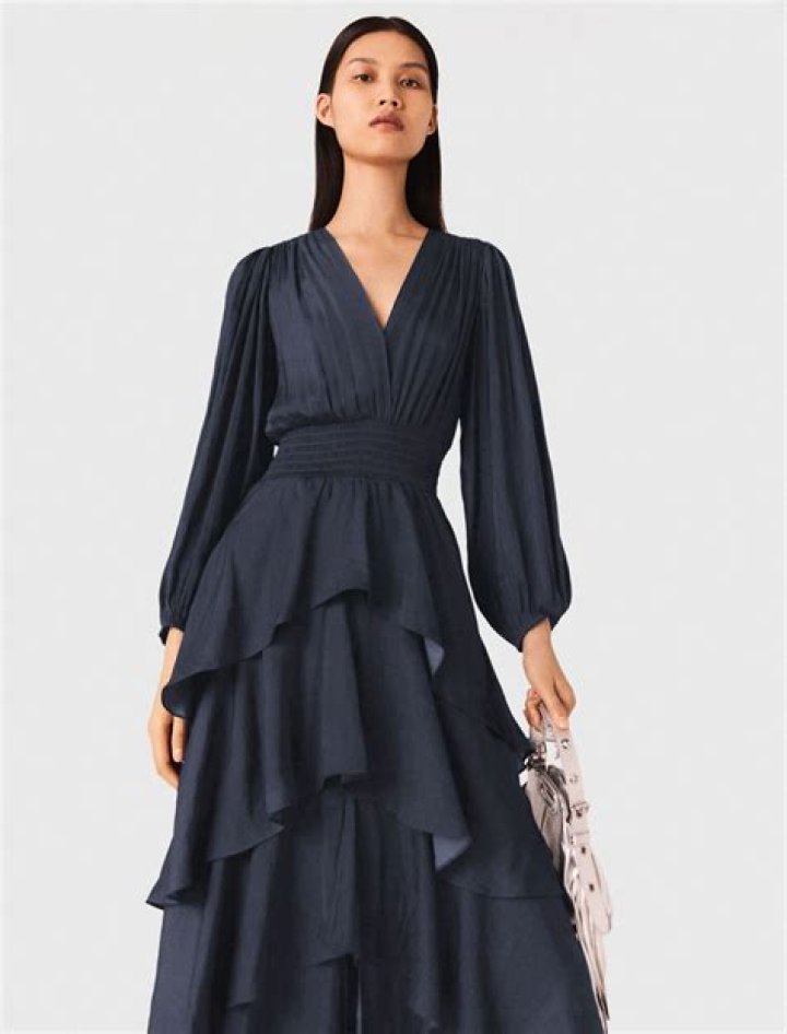 ruffled maxi dress