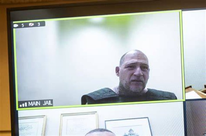 Salgado appeared via video link and was seen wearing a safety smock