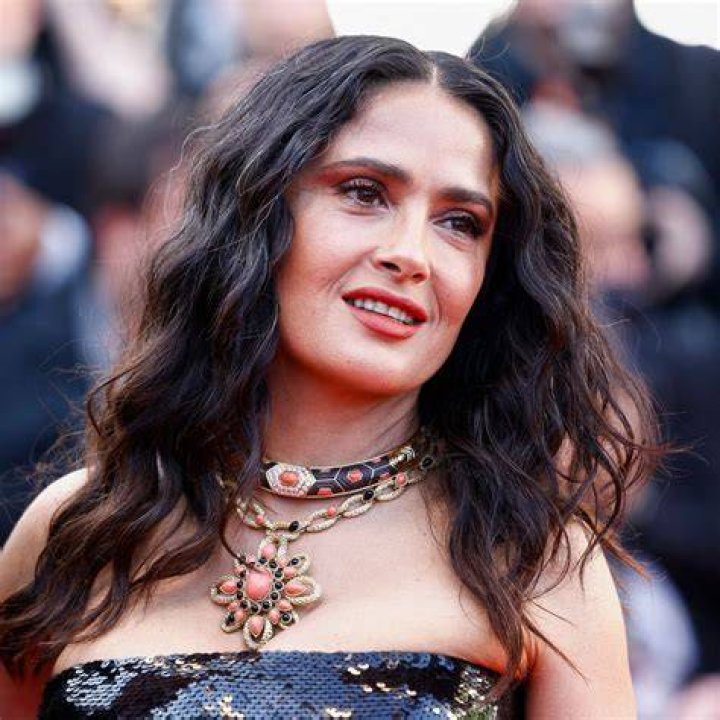 Salma's husband Francois was also in attendance
