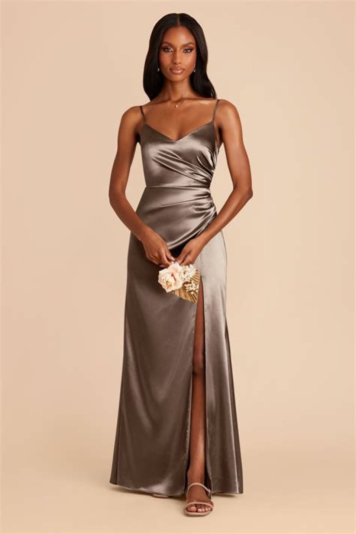 satin shiny dress
