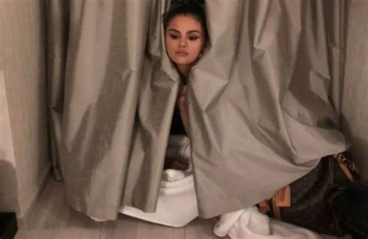 Selena Gomez Hides Behind Curtains After Spilling Coke on My Pants