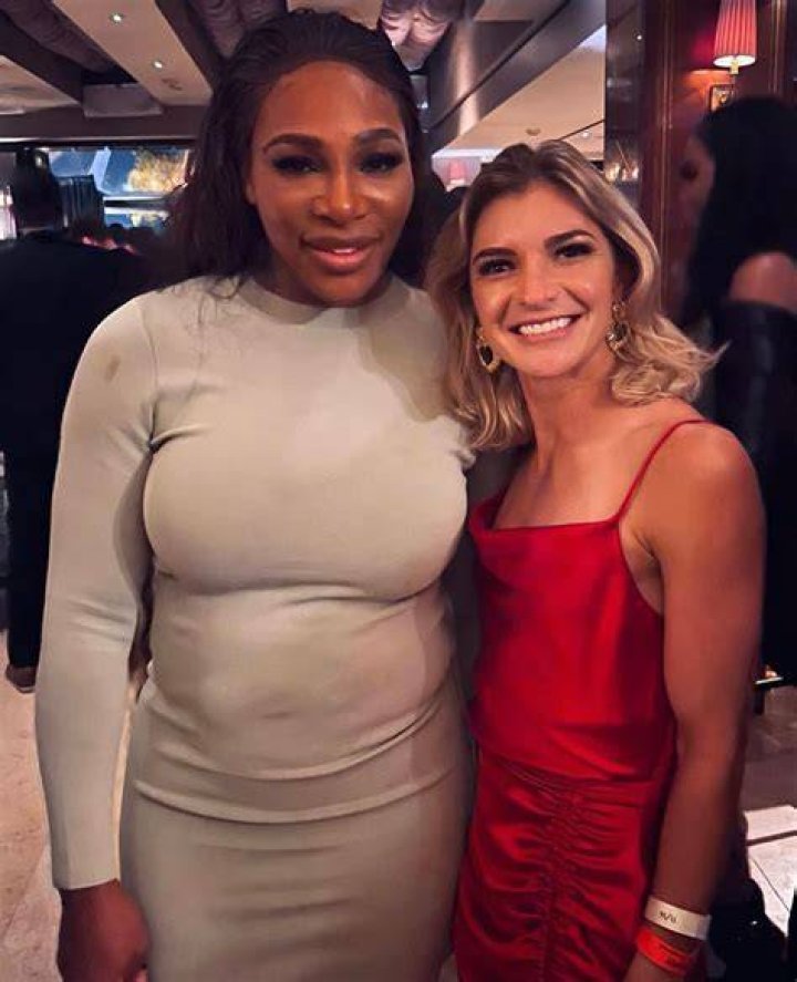 Serena Williams and Marcela Zacarias at the premiere party