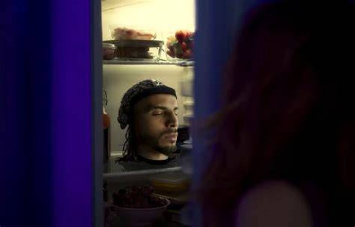 Shakira opening the fridge in her new music video